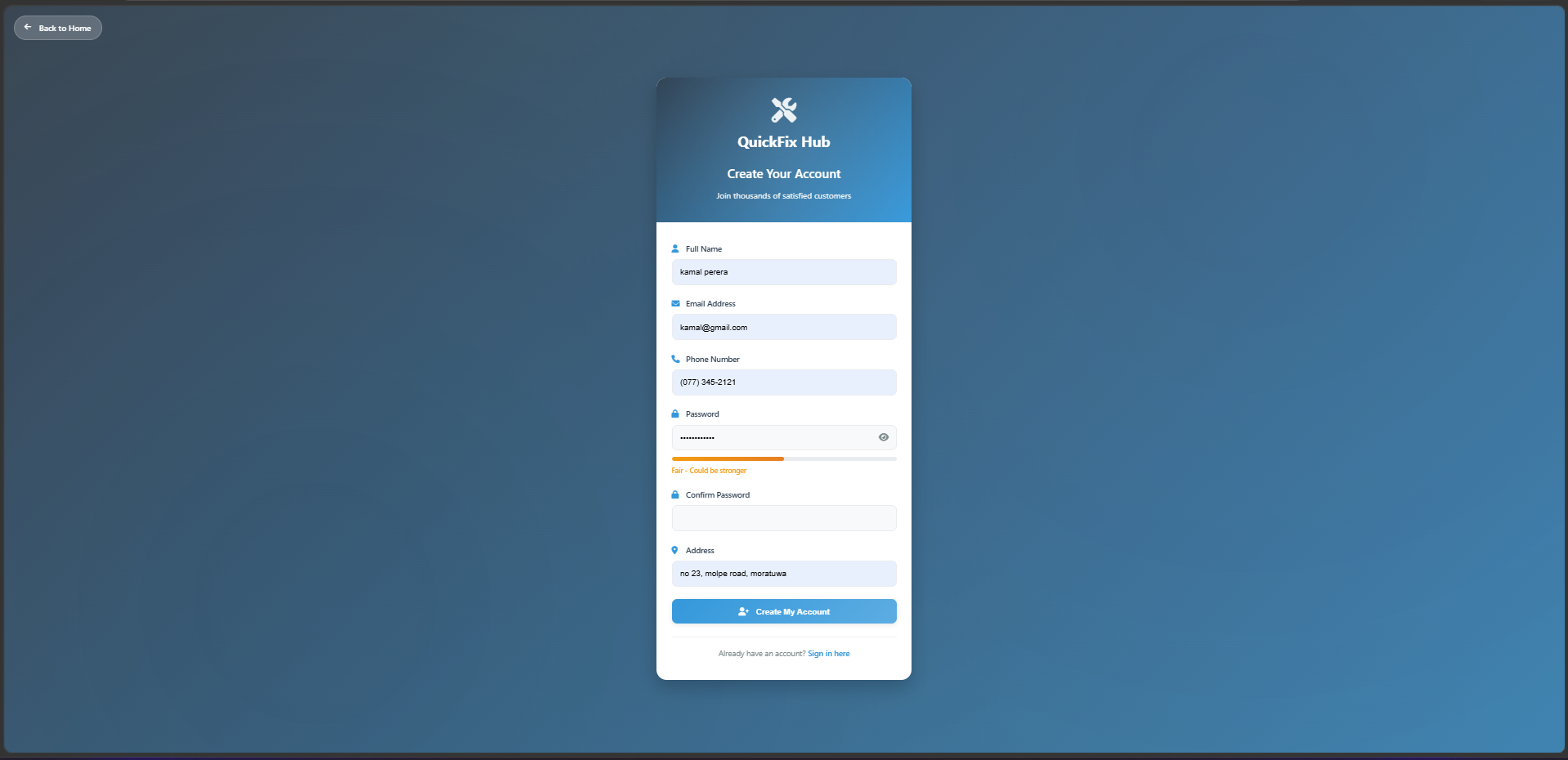 QuickFix Hub — Home Services Booking Platform screenshot 12
