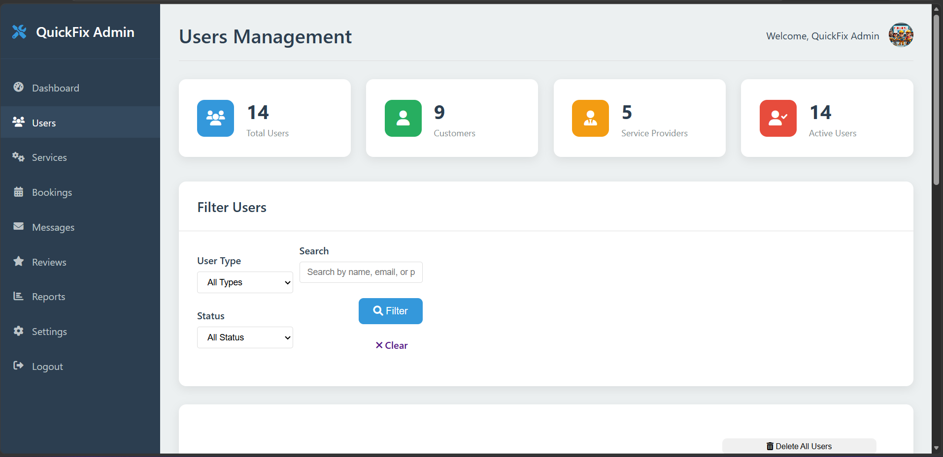QuickFix Hub — Home Services Booking Platform screenshot 15
