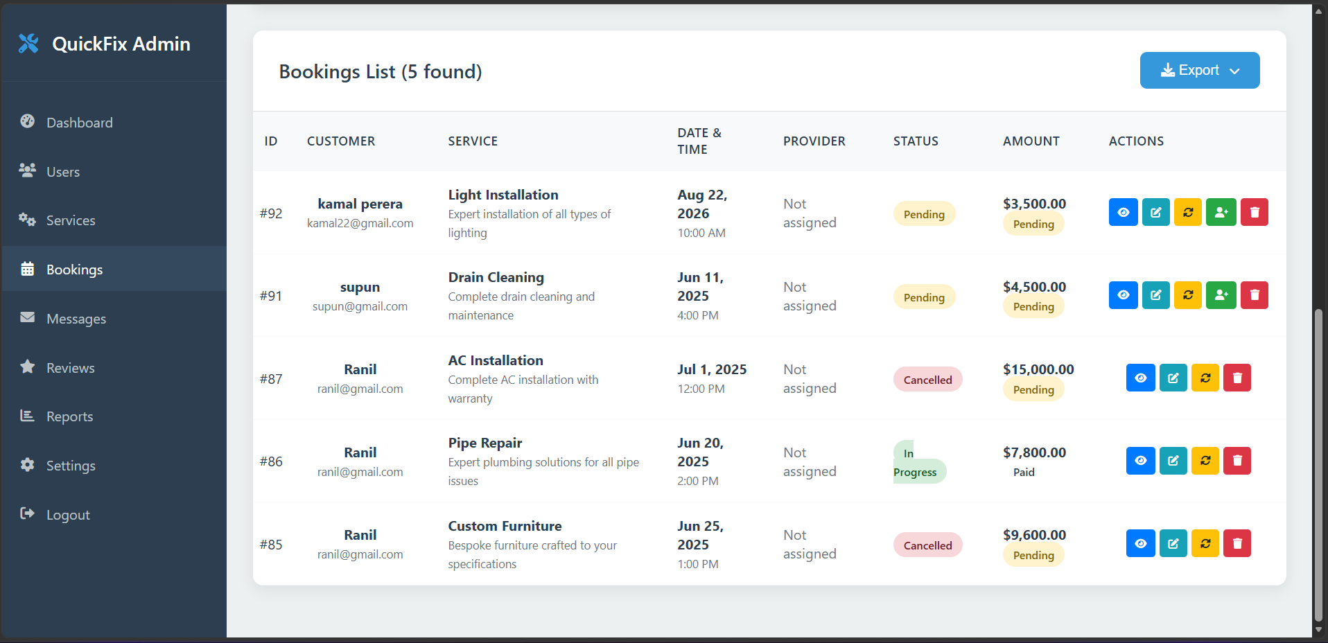 QuickFix Hub — Home Services Booking Platform screenshot 17