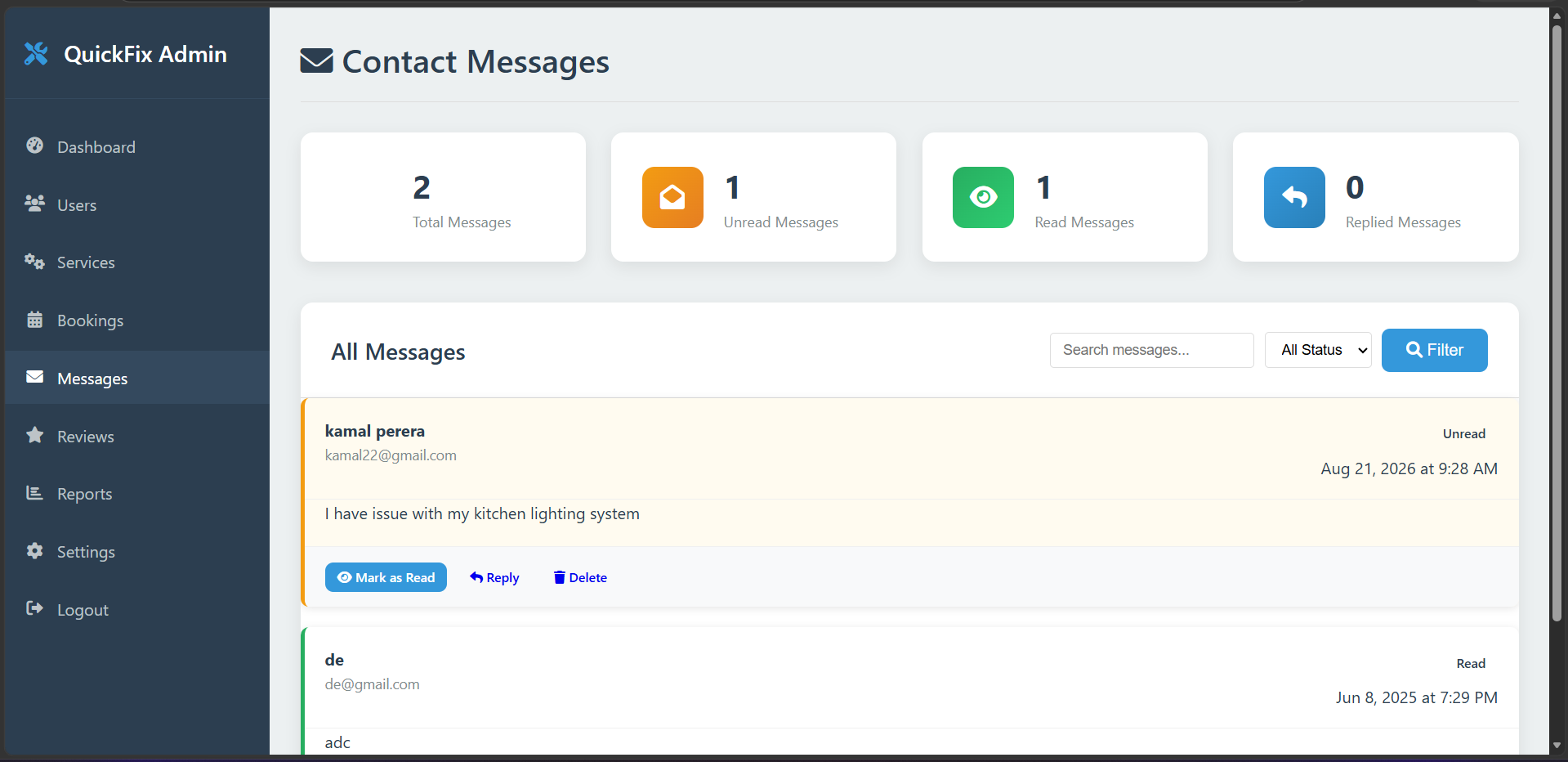 QuickFix Hub — Home Services Booking Platform screenshot 18
