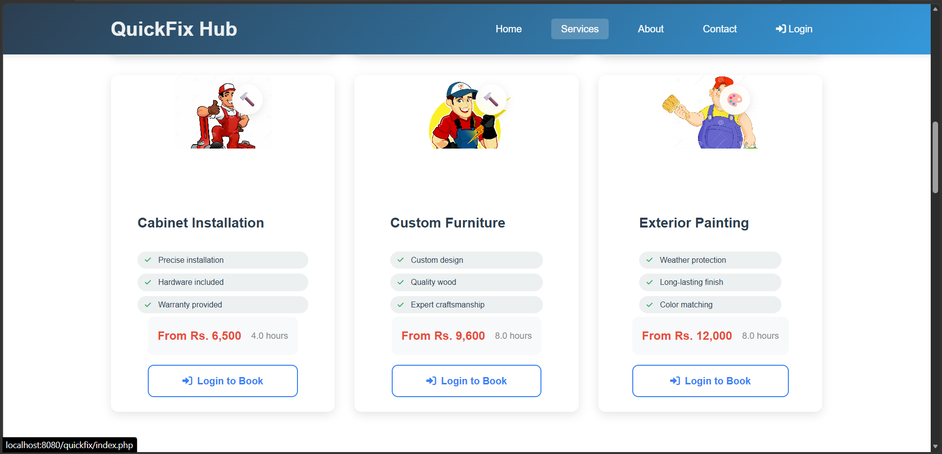 QuickFix Hub — Home Services Booking Platform screenshot 4
