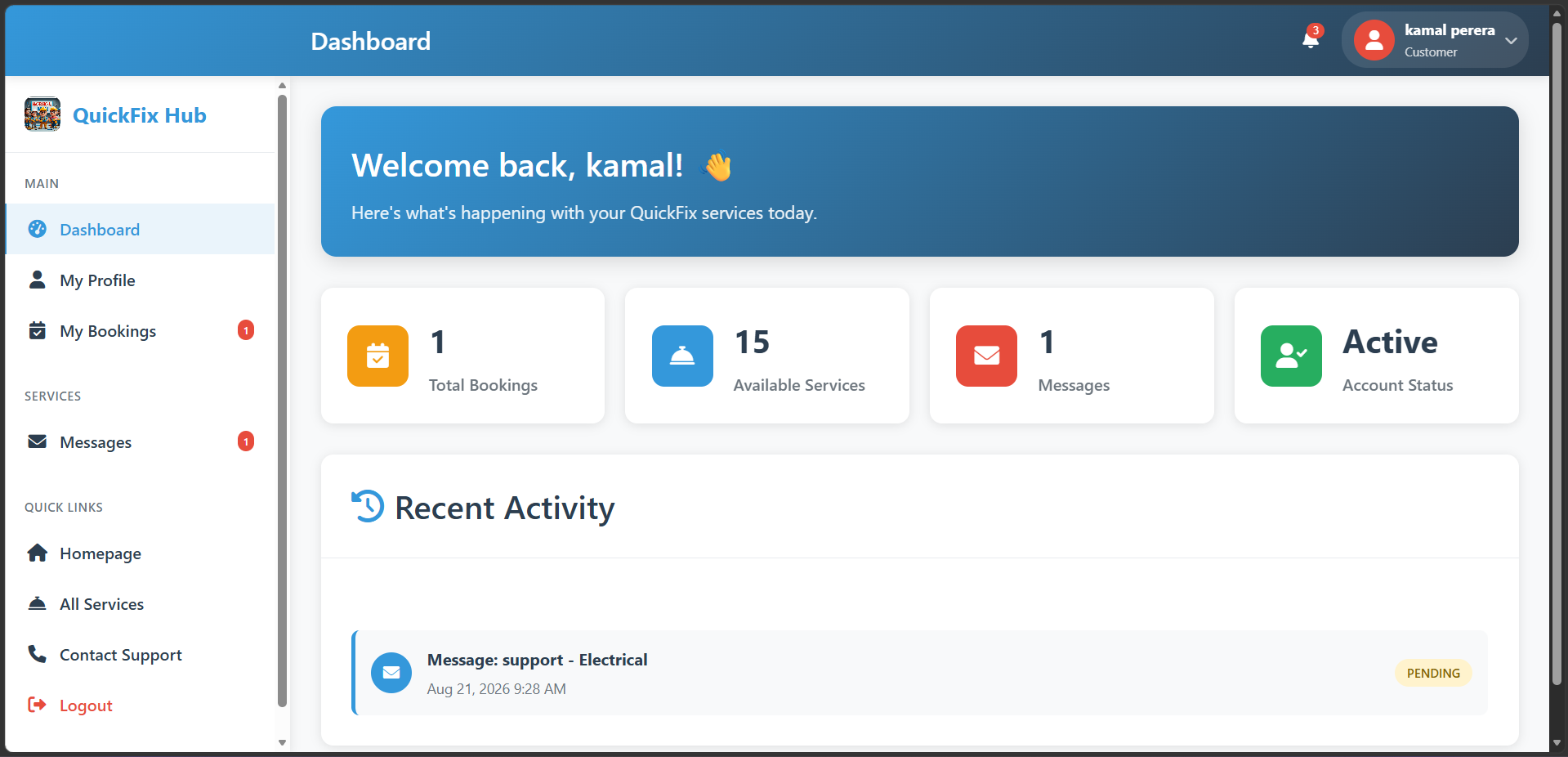 QuickFix Hub — Home Services Booking Platform screenshot 7